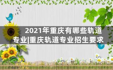 2021年重庆有哪些轨道专业|重庆轨道专业招生要求